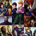  age_difference banagher_links beard blonde_hair brown_eyes brown_hair cardeas_vist cloak facial_hair father_and_son green_hair grey_hair gundam gundam_unicorn haro highres hoodie hot_dog irei_takuya jacket kshatriya marida_kruz mecha micott_bartsch mustache orange_hair pilot_suit ponytail riddhe_marcenas satou_toshio_(suisuisuisui) spoilers suberoa_zinnerman suisuisuisui unicorn_gundam young 