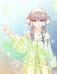  androgynous green_eyes green_hair hair_tubes harumi_chihiro index_finger_raised ion looking_at_viewer magic_circle male pointing raised_finger solo tales_of_(series) tales_of_the_abyss 