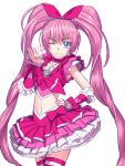  blue_eyes bow cure_melody hair_bow heart houjou_hibiki magical_girl precure sakamoto_mineji solo suite_precure thigh-highs thighhighs twintails wink zettai_ryouiki 