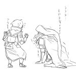  akechi_mitsuhide_(sengoku_otome) armor monochrome oda_nobunaga_(sengoku_otome) ponytail sengoku_otome spoilers tears translation_request zim_(artist) 