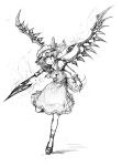  ascot bad_id flandre_scarlet hat kurkoboltsi laevatein looking_up short_hair sketch skirt solo the_embodiment_of_scarlet_devil touhou tradional_media wings wrist_cuffs 