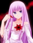  74 :3 circlet dress fire_emblem fire_emblem:_seisen_no_keifu flower lavender_hair long_hair petals purple_eyes solo very_long_hair violet_eyes yuria_(fire_emblem) 