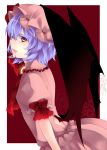  bat_wings blood blue_hair chibi_inset cirno colored_eyelashes eyelashes flandre_scarlet glint glowing hat highres houjuu_nue low_wings remilia_scarlet short_hair solo touhou wings yellow_eyes yutazou 