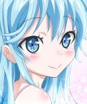  blue_hair blush denpa_onna_to_seishun_otoko face highres smile solo touwa_erio wingheart 