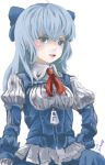 adapted_costume adult alternate_costume alternate_hairstyle bow cirno hair_bow long_hair neck_ribbon oekaki ribbon shift_(0808) solo touhou 