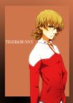 bad_id barnaby_brooks_jr blonde_hair glasses green_eyes jacket male necktie red_jacket solo tiger_&amp;_bunny tsukimushi 