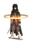  brown_hair cape curly_hair falcoon frodo_baggins hobbit lord_of_the_rings sword weapon 