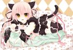  animal_ears catgirl gothic_lolita original pink_hair sakuragi_yuzuki tail thigh-highs thighhighs 
