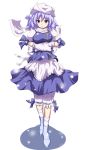  bad_id bloomers blue_eyes blue_hair breast_hold hat letty_whiterock purple_eyes purple_hair saturnon solo standing touhou violet_eyes 