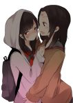  akb48 black_hair center_(majisuka_gakuen) hoodie majisuka_gakuen matsui_jurina multiple_girls nezumi_(majisuka_gakuen) pun2 school_uniform serafuku sweater watanabe_mayu 