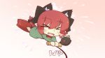  animal_ears bird blush braid cat_ears cat_tail chibi extra_ears fang hazuki_ruu heart kaenbyou_rin multiple_tails open_mouth pointy_ears red_hair redhead reiuji_utsuho reiuji_utsuho_(bird) tail touhou translation_request twin_braids 