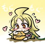  character_request chibi eating god heart lowres promia puromia taiyou_no_promia taiyou_no_puromia yanagi_(artist) yanagi_(nurikoboshi) 