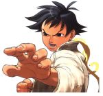  capcom dougi fighting_stance foreshortening hands ikeno_daigo makoto official_art portrait reverse_trap scarf short_hair street_fighter street_fighter_iii street_fighter_iii:_3rd_strike tomboy 