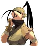  bandana black_hair capcom handguard ibuki ikeno_daigo japanese_clothes kote long_hair ninja official_art ponytail portrait street_fighter street_fighter_iii street_fighter_iii:_3rd_strike torn_clothes 