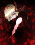  arugeri blonde_hair dark looking_up red red_eyes ribbon rumia short_hair solo the_embodiment_of_scarlet_devil touhou youkai 