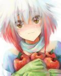  apple food fruit multicolored_hair no_lineart pascal red_hair redhead scarf short_hair tales_of_(series) tales_of_graces tenguu_rio two-tone_hair white_hair yellow_eyes 