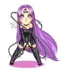  bcny chains chibi fate/stay_night purple_hair rider thigh-highs violet_eyes wings 