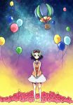  bird campanella_(vocaloid) goggles goggles_on_head green_eyes green_hair gumi heart highres hot_air_balloon met-tha short_hair vocaloid 