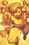  1girl ayla bandeau bare_shoulders breasts chrono_trigger cleavage large_breasts long_hair robaato sketch solo tail wavy_hair 