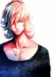  bad_id barnaby_brooks_jr blonde_hair blue_eyes fujiwara jewelry male necklace no_glasses solo t-shirt tiger_&amp;_bunny 