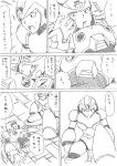  android blood blood_on_face capcom check_translation comic death dying helmet long_hair lying monochrome on_back open_mouth rockman rockman_x shouji_2 spoilers translation_request very_long_hair x x_(rockman) zero_(rockman) 