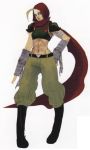  ahoge alternate_costume bandage bandages belt blonde_hair blue_eyes boots cammy_white capcom concept_art halter_top halterneck hood midriff navel pauldron pauldrons scarf solo street_fighter street_fighter_iv super_street_fighter_iv 