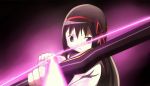  akemi_homura black_hair bow bow_(weapon) finale_episode i_will_fight_on. mahou_shoujo_madoka_magica purple_eyes ribbons violet_eyes weapon 