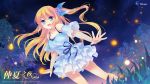  aizawa_hikaru blonde_hair chinese fireflies highres microsoft night official_art silverlight solo star_(sky) stars translated 