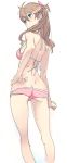  ass blue_eyes blush breasts brown_hair butt_crack evangelion_neon_genesis from_behind hand_on_hip hips long_hair neon_genesis_evangelion nishieda shikinami_asuka_langley sideboob simple_background sketch solo soryu_asuka_langley souryuu_asuka_langley swimsuit 