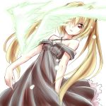  black_cat black_cat_(series) blonde_hair chicago-x cross dress eve_(black_cat) long_hair open_mouth red_eyes twintails wings 