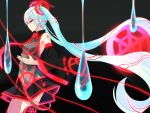  aqua_hair detached_sleeves hatsune_miku long_hair nabeshima_tetsuhiro necktie red_eyes skirt solo twintails very_long_hair vocaloid 