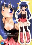  artist_request blue_eyes blue_hair bra dawn highres hikari hikari_(pokemon) lingerie no_hat panties pokemon v 