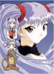  animal_costume animal_ears cat_costume fake_animal_ears fish highres hoshino_ruri kidou_senkan_nadesico kikuchi_michitaka long_hair official_art silver_hair tail twintails yellow_eyes 