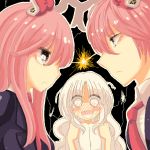  animal_ears blush bunny_ears cream_(nipakupa) drawr dual_persona face genderswap multiple_girls necktie o_o oekaki pink_hair reisen reisen_udongein_inaba touhou white_hair yagokoro_eirin 