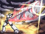  aisatsu_no_mahou arigato_usagi crown huge_weapon mecha no_humans sunrise_stance sword taro weapon 