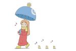  animated animated_gif bird blonde_hair child closed_eyes eyes_closed gif gloves hakase_(nichijou) hyadain_no_joujou_yuujou kamakura_(nichijou) long_hair mogura_(nichijou) musical_note nichijou professor_shinonome scarf smile umbrella walking 