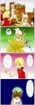  animal_ears basketball blonde_hair cat_ears chen comic fox_tail hakurei_reimu highres kirisame_marisa long_hair multiple_girls multiple_tails seren_(staphy) tail touhou translation_request uniform yakumo_ran yakumo_yukari yellow_eyes 