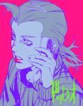  1boy jojo_no_kimyou_na_bouken lipstick makeup monochrome phone shikihara_mitabi solo vinegar_doppio 