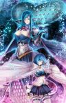  bad_id blue_eyes blue_hair breasts dual_persona gloves head_fins highres kugi_ta_hori_taira large_breasts long_hair mahou_shoujo_madoka_magica miki_sayaka oktavia_von_seckendorff personification short_hair soul_gem spoilers sword time_paradox treble_clef weapon 