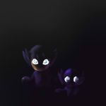  black black_background blue_eyes cosplay dark hitec human moemon no_humans personification pokemon pokemon_(creature) pokemon_(game) pokemon_rse purple_hair sableye 