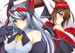  armor brown_hair dean eyepatch grey_hair green_eyes huang_lingyin infinite_stratos laura_bodewig red_eyes 