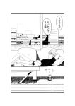  black_shirt cat choker comic crutch kouro_(apple2j) monochrome to_aru_majutsu_no_index translated translation_request 