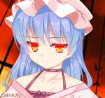  blue_hair cosplay hat josou_sanmyaku red_eyes remilia_scarlet sad solo touhou 