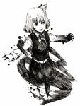  monochrome outstretched_arms rumia sketch spread_arms the_embodiment_of_scarlet_devil touhou yatsu_(fly_me_to_the_noon) youkai 