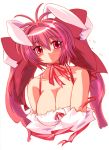  blush bow breasts bunny_ears choker cleavage di_gi_charat dice gomamiso_sti hair_bow long_hair pink_eyes pink_hair ribbon solo twintails usada_hikaru 