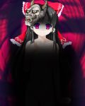  black_hair bow cosplay dark ghost hair-tubes hair_bow hakurei_reimu josou_sanmyaku mask miko red_eyes solo touhou 