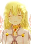  blonde_hair bloom blush closed_eyes colette_brunel eyes_closed long_hair smile solo tales_of_(series) tales_of_symphonia wings 