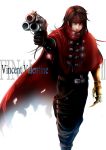  black_hair cape character_name claws final_fantasy final_fantasy_vii final_fantasy_vii_advent_children gun headband long_hair male red_eyes solo ten_(k1208) vincent_valentine weapon 