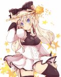  bad_id blonde_hair blue_eyes bow character_request dress elf garter_straps hair_bow mabinogi masirosu open_mouth panties pointy_ears solo staff star thigh-highs thighhighs twintails underwear upskirt white_panties zettai_ryouiki 