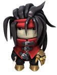  black_hair cape expressionless final_fantasy final_fantasy_vii fingerless_gloves gloves headband highres littlebigplanet looking_at_viewer male official_art simple_background solo standing vincent_valentine white_background 